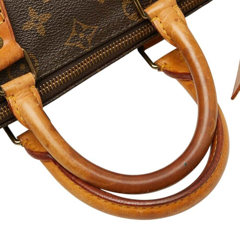 LOUIS VUITTON Brown Monogram Leather Speedy 25 Boston Bag - Picture 8 of 11
